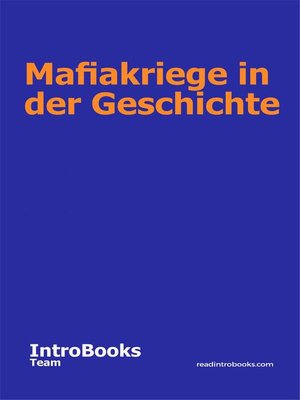 cover image of Mafiakriege in der Geschichte